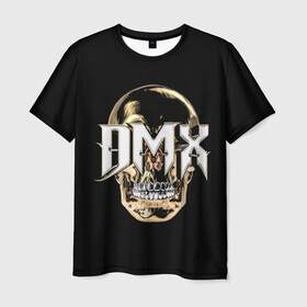 Мужская футболка 3D с принтом DMX Skull в Новосибирске, 100% полиэфир | прямой крой, круглый вырез горловины, длина до линии бедер | 1970 | 2021 | 50 | cent | coast | cube | dmx | earl | east | gangsta | hardcore | hip | hop | ice | in | legend | music | pace | rap | requiescat | rip | simmons | skull | гангстер | легенда | музыка | рип | рэп | рэпер | симмонс | хип | хоп | че