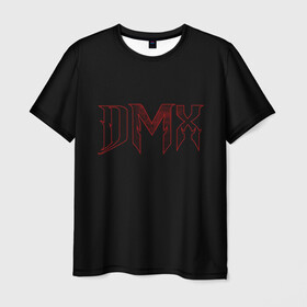 Мужская футболка 3D с принтом DMX в Новосибирске, 100% полиэфир | прямой крой, круглый вырез горловины, длина до линии бедер | black | dmx | rap | музыка | рэп | рэпер | хип хоп