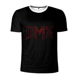 Мужская футболка 3D спортивная с принтом DMX в Новосибирске, 100% полиэстер с улучшенными характеристиками | приталенный силуэт, круглая горловина, широкие плечи, сужается к линии бедра | black | dmx | rap | музыка | рэп | рэпер | хип хоп