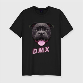 Мужская футболка хлопок Slim с принтом DMX Low Poly Boomer Dog в Новосибирске, 92% хлопок, 8% лайкра | приталенный силуэт, круглый вырез ворота, длина до линии бедра, короткий рукав | Тематика изображения на принте: 3d | 3д | abstract | boomer | dog | dogs | grand champ | nfs game | puppy | raff ryders | staff | stafford | year of the dog | абстракция | бумер | лоу поли | пёс | питбуль | полигоны | порода | рэпер | рэппер | стафф | стаффорд | стаффордширский