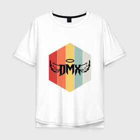 Мужская футболка хлопок Oversize с принтом DMX Wings в Новосибирске, 100% хлопок | свободный крой, круглый ворот, “спинка” длиннее передней части | dmx | dog | earl simmons | hip hop | music | new york | rap | rapper | rip | ruff ryders | диэмикс | музыка | нью йорк | пёс | рэп | рэпер | хипхоп | эрл симмонс