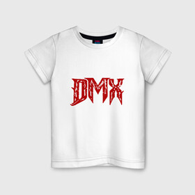 Детская футболка хлопок с принтом DMX - Red & White в Новосибирске, 100% хлопок | круглый вырез горловины, полуприлегающий силуэт, длина до линии бедер | dmx | dog | earl simmons | hip hop | music | new york | rap | rapper | rip | ruff ryders | диэмикс | музыка | нью йорк | пёс | рэп | рэпер | хипхоп | эрл симмонс