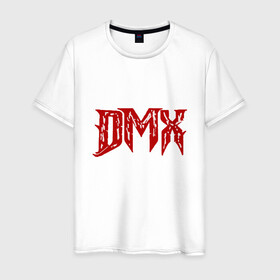 Мужская футболка хлопок с принтом DMX - Red & White в Новосибирске, 100% хлопок | прямой крой, круглый вырез горловины, длина до линии бедер, слегка спущенное плечо. | dmx | dog | earl simmons | hip hop | music | new york | rap | rapper | rip | ruff ryders | диэмикс | музыка | нью йорк | пёс | рэп | рэпер | хипхоп | эрл симмонс