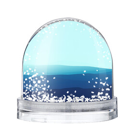 Снежный шар с принтом Море в Новосибирске, Пластик | Изображение внутри шара печатается на глянцевой фотобумаге с двух сторон | Тематика изображения на принте: арт | вектор | векторный рисунок | геометрические фигуры | геометрия | линии | море | небо | оттенки синего | рисунок | синий