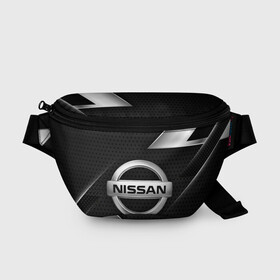 Поясная сумка 3D с принтом NISSAN НИССАН МЕТАЛЛ в Новосибирске, 100% полиэстер | плотная ткань, ремень с регулируемой длиной, внутри несколько карманов для мелочей, основное отделение и карман с обратной стороны сумки застегиваются на молнию | auto | car | nissan | nissan qashqai | nissan skyline | nissan x trail | sport | steel | авто | альмера | железо. | кашкай | металл | нисан | ниссан | ноут | скайлайн | спорт | террано | трейл