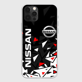 Чехол для iPhone 12 Pro с принтом NISSAN НИССАН ОСКОЛКИ в Новосибирске, силикон | область печати: задняя сторона чехла, без боковых панелей | Тематика изображения на принте: auto | car | nissan | nissan qashqai | nissan skyline | nissan x trail | sport | авто | альмера | кашкай | нисан | ниссан | ноут | осколки | скайлайн | спорт | стекло. | террано | трейл