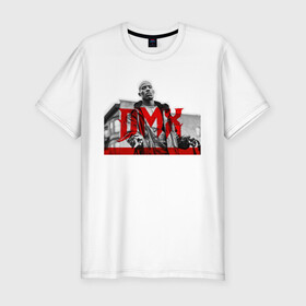 Мужская футболка хлопок Slim с принтом DMX (rap artist) в Новосибирске, 92% хлопок, 8% лайкра | приталенный силуэт, круглый вырез ворота, длина до линии бедра, короткий рукав | american | artist | dmx | dog | earl simmons | gangsta | hip hop | legend | rap | музыка | рэп | хип хоп