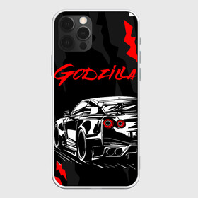 Чехол для iPhone 12 Pro с принтом NISSAN GT-R / GODZILLA в Новосибирске, силикон | область печати: задняя сторона чехла, без боковых панелей | auto | car | godzilla | gtr | nissan | nissan skyline | sport | авто | гетер | годзилла | гтр. | нисан | ниссан | ноут | скайлайн | спорт | царапины