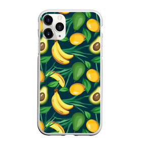 Чехол для iPhone 11 Pro матовый с принтом Фрукты в Новосибирске, Силикон |  | Тематика изображения на принте: avokado | авокадо | бананы | лимоны | фрукты