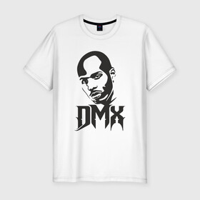 Мужская футболка хлопок Slim с принтом DMX - Легенда в Новосибирске, 92% хлопок, 8% лайкра | приталенный силуэт, круглый вырез ворота, длина до линии бедра, короткий рукав | Тематика изображения на принте: dmx | dog | earl simmons | hip hop | music | new york | rap | rapper | rip | ruff ryders | диэмикс | музыка | нью йорк | пёс | рэп | рэпер | хипхоп | эрл симмонс