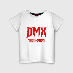 Детская футболка хлопок с принтом DMX - Rest In Peace в Новосибирске, 100% хлопок | круглый вырез горловины, полуприлегающий силуэт, длина до линии бедер | Тематика изображения на принте: dmx | dog | earl simmons | hip hop | music | new york | rap | rapper | rip | ruff ryders | диэмикс | музыка | нью йорк | пёс | рэп | рэпер | хипхоп | эрл симмонс