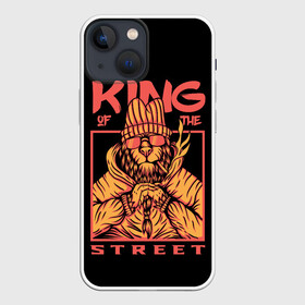 Чехол для iPhone 13 mini с принтом KING Street в Новосибирске,  |  | animal | brutal | king | megane | of | street | the | горила | животное | зверь | король | обезьяна | реп | улиц | хипстер