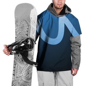 Накидка на куртку 3D с принтом WAVE в Новосибирске, 100% полиэстер |  | wave | волна | линия | темный