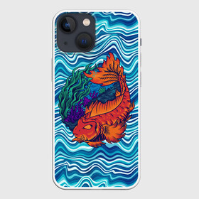 Чехол для iPhone 13 mini с принтом Fishing planet Огненная рыба в Новосибирске,  |  | fishing planet | волны | море | огненная рыба | река | рыба | рыбак | рыбалка | рыбка