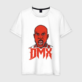 Мужская футболка хлопок с принтом DMX Red в Новосибирске, 100% хлопок | прямой крой, круглый вырез горловины, длина до линии бедер, слегка спущенное плечо. | Тематика изображения на принте: dmx | dog | earl simmons | hip hop | music | new york | rap | rapper | rip | ruff ryders | диэмикс | музыка | нью йорк | пёс | рэп | рэпер | хипхоп | эрл симмонс