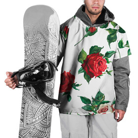 Накидка на куртку 3D с принтом Розы в Новосибирске, 100% полиэстер |  | арт | белая роза | белые розы | белые цветы | белый цветок | большие цветы | большой цветок | красная роза | красные розы | красные цветы | красный цветок | поле | поле цветов | рисунок | роза | розы