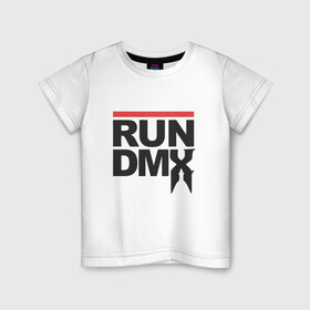 Детская футболка хлопок с принтом RUN DMX в Новосибирске, 100% хлопок | круглый вырез горловины, полуприлегающий силуэт, длина до линии бедер | Тематика изображения на принте: dmx | dog | earl simmons | hip hop | music | new york | rap | rapper | rip | ruff ryders | диэмикс | музыка | нью йорк | пёс | рэп | рэпер | хипхоп | эрл симмонс