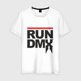 Мужская футболка хлопок с принтом RUN DMX в Новосибирске, 100% хлопок | прямой крой, круглый вырез горловины, длина до линии бедер, слегка спущенное плечо. | dmx | dog | earl simmons | hip hop | music | new york | rap | rapper | rip | ruff ryders | диэмикс | музыка | нью йорк | пёс | рэп | рэпер | хипхоп | эрл симмонс