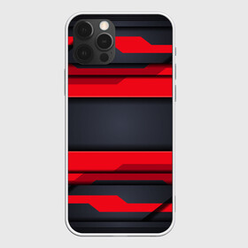 Чехол для iPhone 12 Pro Max с принтом Red and Black 3D abstract в Новосибирске, Силикон |  | luxury | versace | vip | абстракция | версаче | вип | паттерн | роскошь | текстуры