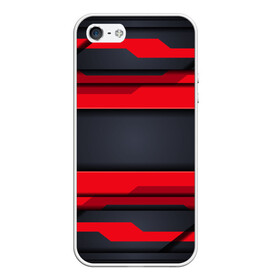 Чехол для iPhone 5/5S матовый с принтом Red and Black 3D abstract в Новосибирске, Силикон | Область печати: задняя сторона чехла, без боковых панелей | luxury | versace | vip | абстракция | версаче | вип | паттерн | роскошь | текстуры