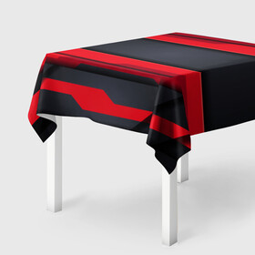 Скатерть 3D с принтом Red and Black 3D abstract в Новосибирске, 100% полиэстер (ткань не мнется и не растягивается) | Размер: 150*150 см | luxury | versace | vip | абстракция | версаче | вип | паттерн | роскошь | текстуры