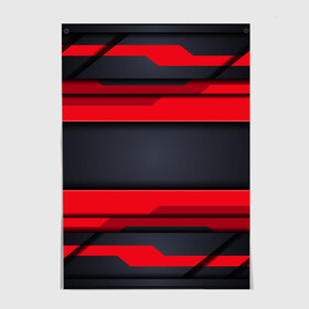 Постер с принтом Red and Black 3D abstract в Новосибирске, 100% бумага
 | бумага, плотность 150 мг. Матовая, но за счет высокого коэффициента гладкости имеет небольшой блеск и дает на свету блики, но в отличии от глянцевой бумаги не покрыта лаком | luxury | versace | vip | абстракция | версаче | вип | паттерн | роскошь | текстуры