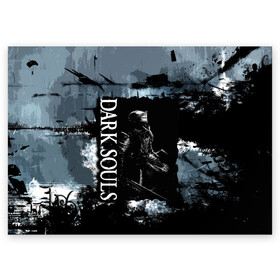 Поздравительная открытка с принтом darksouls the game в Новосибирске, 100% бумага | плотность бумаги 280 г/м2, матовая, на обратной стороне линовка и место для марки
 | Тематика изображения на принте: dark souls | darksouls | tegunvte | демоны | рыцарь | средневековье | темные души