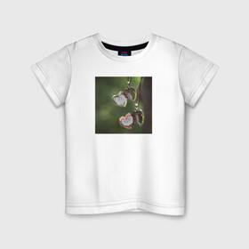 Детская футболка хлопок с принтом Кулоны в виде сердец в Новосибирске, 100% хлопок | круглый вырез горловины, полуприлегающий силуэт, длина до линии бедер | влюбленным | кулоны | любовь | надпись | украшения