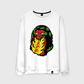 Мужской свитшот хлопок с принтом APEZILLA в Новосибирске, 100% хлопок |  | ape | bape | bape shark | brend | camo | camoflage | military | shark | бейп | бренд | камо | камуфляж | милитари | мода