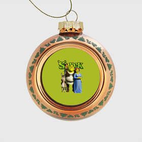 Стеклянный ёлочный шар с принтом Шрек Shrek в Новосибирске, Стекло | Диаметр: 80 мм | cartoon | fiona | shrek | болото | детям | комедия | кот в сапогах | мультик | огр | осел | персонажи мультфильмов | тролль | фиона | шрек