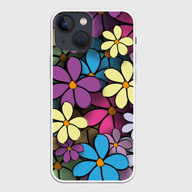 Чехол для iPhone 13 mini с принтом Цветочки в Новосибирске,  |  | весна | искусство | лепестки | флора | цветы