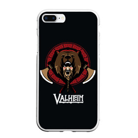 Чехол для iPhone 7Plus/8 Plus матовый с принтом Valheim Viking Bear в Новосибирске, Силикон | Область печати: задняя сторона чехла, без боковых панелей | Тематика изображения на принте: fantasy | mmo | valheim | valve | валхейм | вальхейм | викинги | выживалка | игра | королевская битва | ммо | ролевая игра | фэнтази