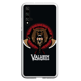 Чехол для Honor 20 с принтом Valheim Viking Bear в Новосибирске, Силикон | Область печати: задняя сторона чехла, без боковых панелей | fantasy | mmo | valheim | valve | валхейм | вальхейм | викинги | выживалка | игра | королевская битва | ммо | ролевая игра | фэнтази