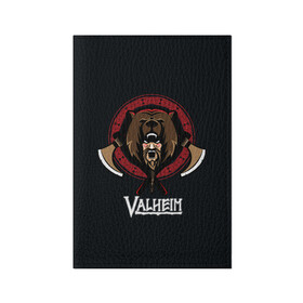 Обложка для паспорта матовая кожа с принтом Valheim Viking Bear в Новосибирске, натуральная матовая кожа | размер 19,3 х 13,7 см; прозрачные пластиковые крепления | fantasy | mmo | valheim | valve | валхейм | вальхейм | викинги | выживалка | игра | королевская битва | ммо | ролевая игра | фэнтази