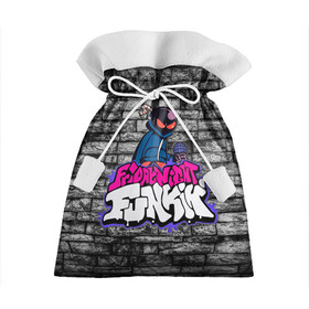 Подарочный 3D мешок с принтом Friday Night Funkin Bomb man B в Новосибирске, 100% полиэстер | Размер: 29*39 см | bomb | bombman | friday night funkin | man | белый | бомб | бомба | бомбмэн | кирпич | микрофон | мэн | рисовка | розовый | текстура | фиолетовый | фрайдэй | цвета | черный
