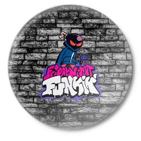 Значок с принтом Friday Night Funkin Bomb man B в Новосибирске,  металл | круглая форма, металлическая застежка в виде булавки | bomb | bombman | friday night funkin | man | белый | бомб | бомба | бомбмэн | кирпич | микрофон | мэн | рисовка | розовый | текстура | фиолетовый | фрайдэй | цвета | черный