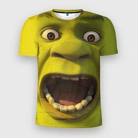 Мужская футболка 3D спортивная с принтом Shrek Шрек в Новосибирске, 100% полиэстер с улучшенными характеристиками | приталенный силуэт, круглая горловина, широкие плечи, сужается к линии бедра | 20 | 4к | boots | cat | donkey | fiona | green | in | me | meme | memes | once | shrek | somebody | told | в | зеленый | кот | лет | мем | мемы | мульт | мультфильм | огр | огры | осел | сапогах | фиона | шрек