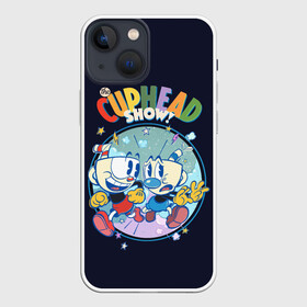 Чехол для iPhone 13 mini с принтом The Cuphead Show в Новосибирске,  |  | animation | cup | cuphead | gamer | mugman | retro | run and gun | shooter | анимация | ретро | чашек | чашка | чашкоголовый | шутер