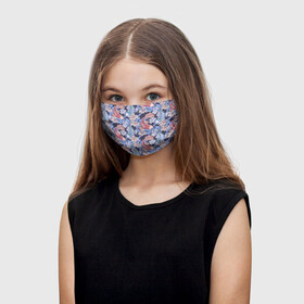 Детская маска (+5 фильтров) с принтом Карпы КОИ и цветки Лотоса в Новосибирске,  внешний слой — 100% полиэфир (activcool), внутренний слой — 100% хлопок, одноразовые фильтры в комплекте (5 шт.) — мельтблаун | двухслойная маска, на внутренней стороне — карман для дополнительных фильтров для повышения защитных свойств. “Ушки” немного тянутся
 | flowers | japan | japan koi | japanese | koi fish | lotus | pattern | большие глаза | декоративные рыбки | животные | карп | карпы | паттерн | разноцветные рыбки | рыбки | сазан | сазаны | символ жизни | узор из рыб | цветы