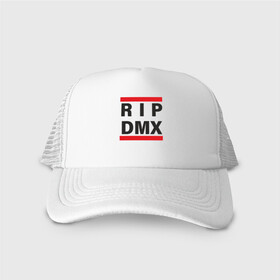 Кепка тракер с сеткой с принтом RIP DMX в Новосибирске, трикотажное полотно; задняя часть — сетка | длинный козырек, универсальный размер, пластиковая застежка | dmx | dog | earl simmons | hip hop | music | new york | rap | rapper | rip | ruff ryders | диэмикс | музыка | нью йорк | пёс | рэп | рэпер | хипхоп | эрл симмонс