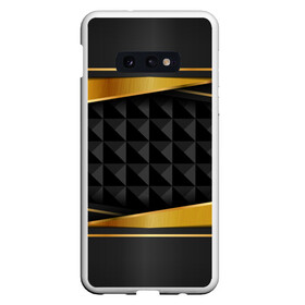 Чехол для Samsung S10E с принтом 3D luxury black gold Плиты 3Д в Новосибирске, Силикон | Область печати: задняя сторона чехла, без боковых панелей | luxury | versace | vip | абстракция | версаче | вип | паттерн | роскошь | текстуры
