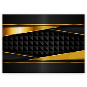 Поздравительная открытка с принтом 3D luxury black gold Плиты 3Д в Новосибирске, 100% бумага | плотность бумаги 280 г/м2, матовая, на обратной стороне линовка и место для марки
 | luxury | versace | vip | абстракция | версаче | вип | паттерн | роскошь | текстуры