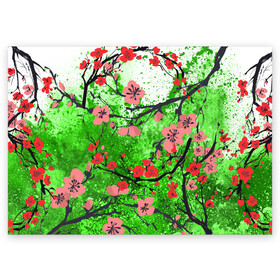 Поздравительная открытка с принтом Сакура | Sakura (Z) в Новосибирске, 100% бумага | плотность бумаги 280 г/м2, матовая, на обратной стороне линовка и место для марки
 | Тематика изображения на принте: chery | flowers | japan | roses | sakura | вишнёвый цвет | вишня | растения | розы | ромашка | сакура | тюльпаны | хана | ханами | цветы | цветы сакуры | япония