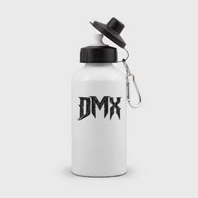Бутылка спортивная с принтом DMX | Logo (Z) в Новосибирске, металл | емкость — 500 мл, в комплекте две пластиковые крышки и карабин для крепления | dark man x | dmx | earl simmons | hip hop | rap | реп | репер | рэп | хип хоп | эрл симмонс