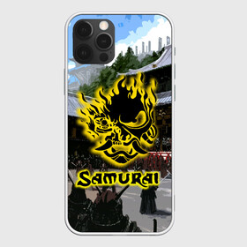 Чехол для iPhone 12 Pro с принтом SAMURAI & CYBERPUNK 2077 в Новосибирске, силикон | область печати: задняя сторона чехла, без боковых панелей | Тематика изображения на принте: 2077 | cd projekt red | cyberpunk | cyberpunk 2077 | game | samurai | арт | будущее | видеоигра | игра | киберпанк | киберпанк 2077 | киборг | киборги