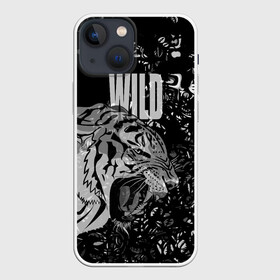 Чехол для iPhone 13 mini с принтом WILD   ДИКИЙ в Новосибирске,  |  | wild | вайлд | дикий | животные | зверь | злой | клыки | кошка | оскал | пасть | тигр | хищник