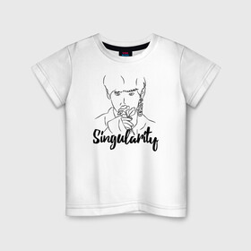 Детская футболка хлопок с принтом БТС, BTS, Singularity в Новосибирске, 100% хлопок | круглый вырез горловины, полуприлегающий силуэт, длина до линии бедер | bangtan | boys | bts | singularity | бангтан | бойс | бтс | ким тэхен | сингулярити