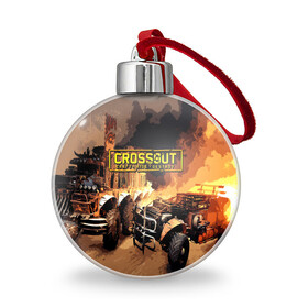 Ёлочный шар с принтом Crossout Online в Новосибирске, Пластик | Диаметр: 77 мм | Тематика изображения на принте: action | crossout | online | tegunvte | выживание | экшен