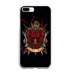 Чехол для iPhone 7Plus/8 Plus матовый с принтом Красный китайский дракон в Новосибирске, Силикон | Область печати: задняя сторона чехла, без боковых панелей | викинг | дракон | китай | китайский дракон | красный дракон | мифология | рыцарь | шлеп