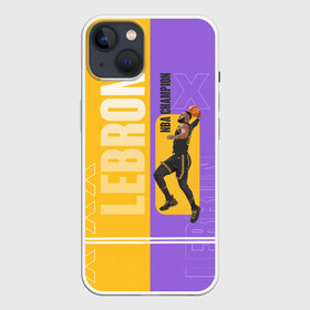 Чехол для iPhone 13 с принтом LeBron в Новосибирске,  |  | basketball | lakers | lebron | media | nba | toplanding | баскетболл | леброн | лейкерс | лого баскетбольных клубов | лос анджелес | нба